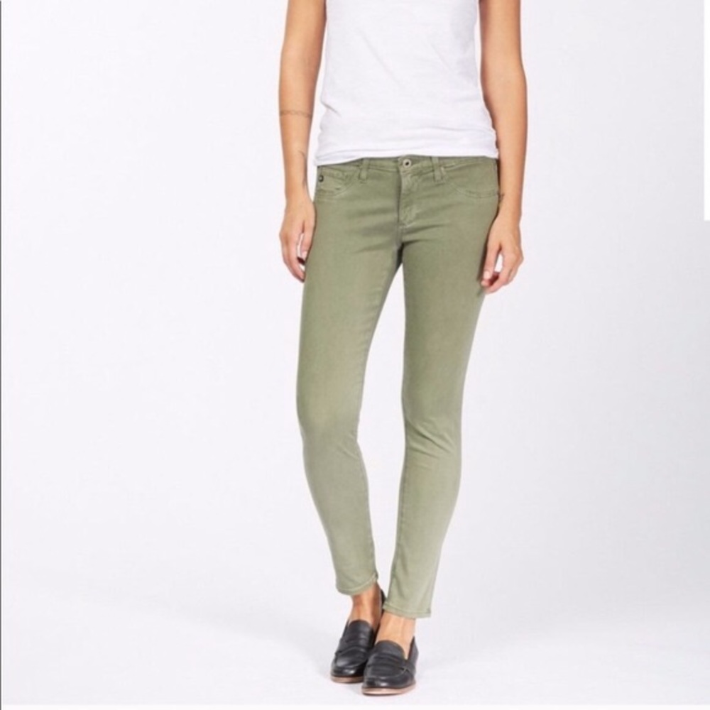 AG super skinny legging ankle size 24 light olive
